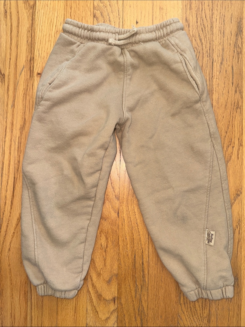Zara Tan Fleece Jogger Pants for Kids